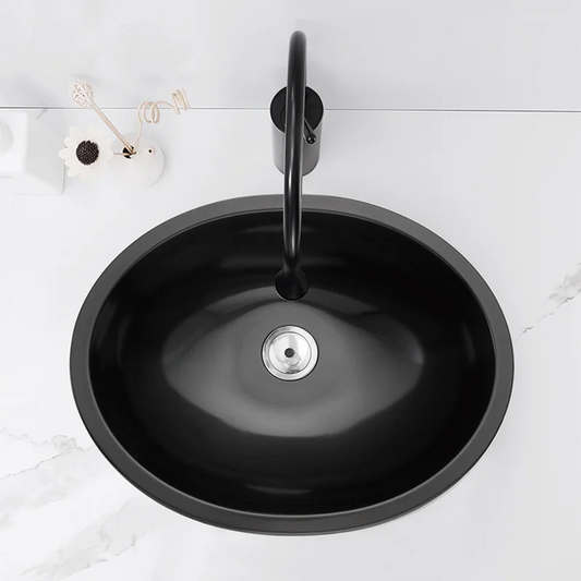 Modern Single-Hole Faucet Mount Pop-up Drain Combo Stainless Steel Art Basin Vanity Sink Drainer for Bathroom Bathroom