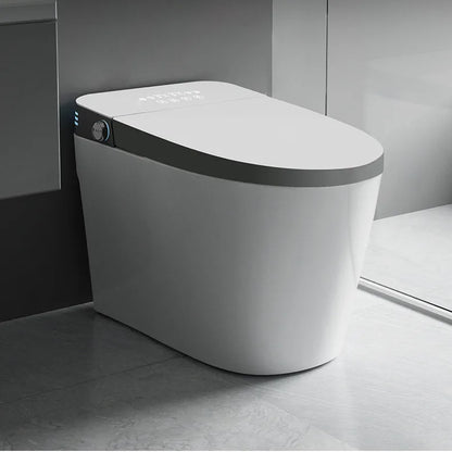 Bathroom Tankless Smart Toilet Foot Touching Lid Opening Toilet Auto Lid Closing Flushing Toilet