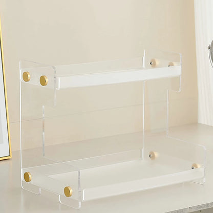 Bathroom Counter Organizer 2-Tier Bathroom Organizer Countertop Cosmetics Organizer Vanity Storage Shelf Rack