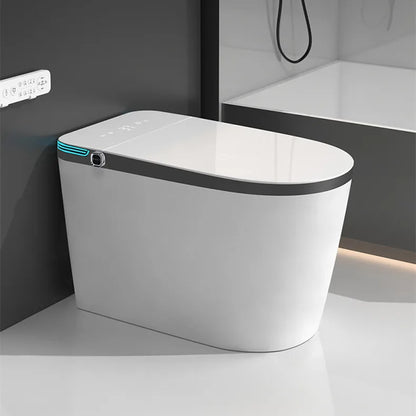 Bathroom Tankless Smart Toilet Foot Touching Lid Opening Toilet Auto Lid Closing Flushing Toilet