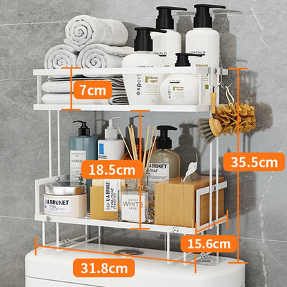 Bathroom Above the Toilet Rack Wall Hanging Holder Rack Multi-function Punch-free Vanity Over Toilet Storage Shelf