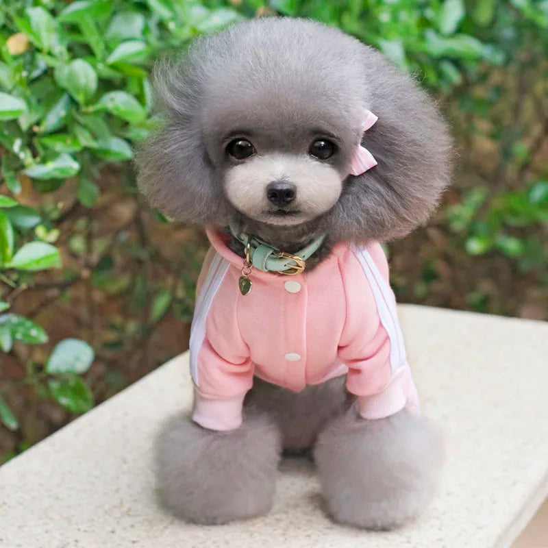 Adidog Dog Clothes Thick Overalls for Dogs, Winter Pet Dog Clothing for Small Dogs Puppy Jumpsuit Tracksuit Costume for Yorkie