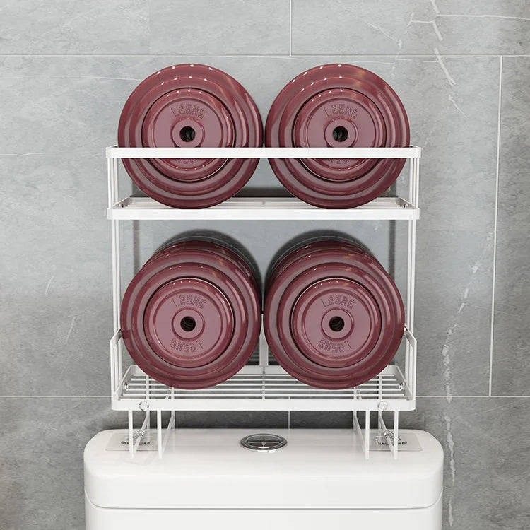 Bathroom Above the Toilet Rack Wall Hanging Holder Rack Multi-function Punch-free Vanity Over Toilet Storage Shelf