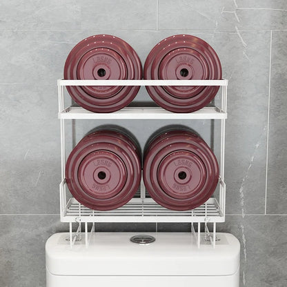 Bathroom Above the Toilet Rack Wall Hanging Holder Rack Multi-function Punch-free Vanity Over Toilet Storage Shelf