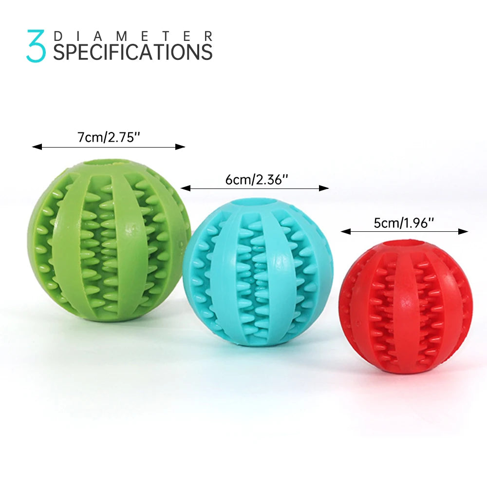 Interactive Dog Toy Rubber Ball – Food Dispensing Chew Toy for Teeth Cleaning | Durable, Non-Toxic Pet Toy for Small & Large Dogs