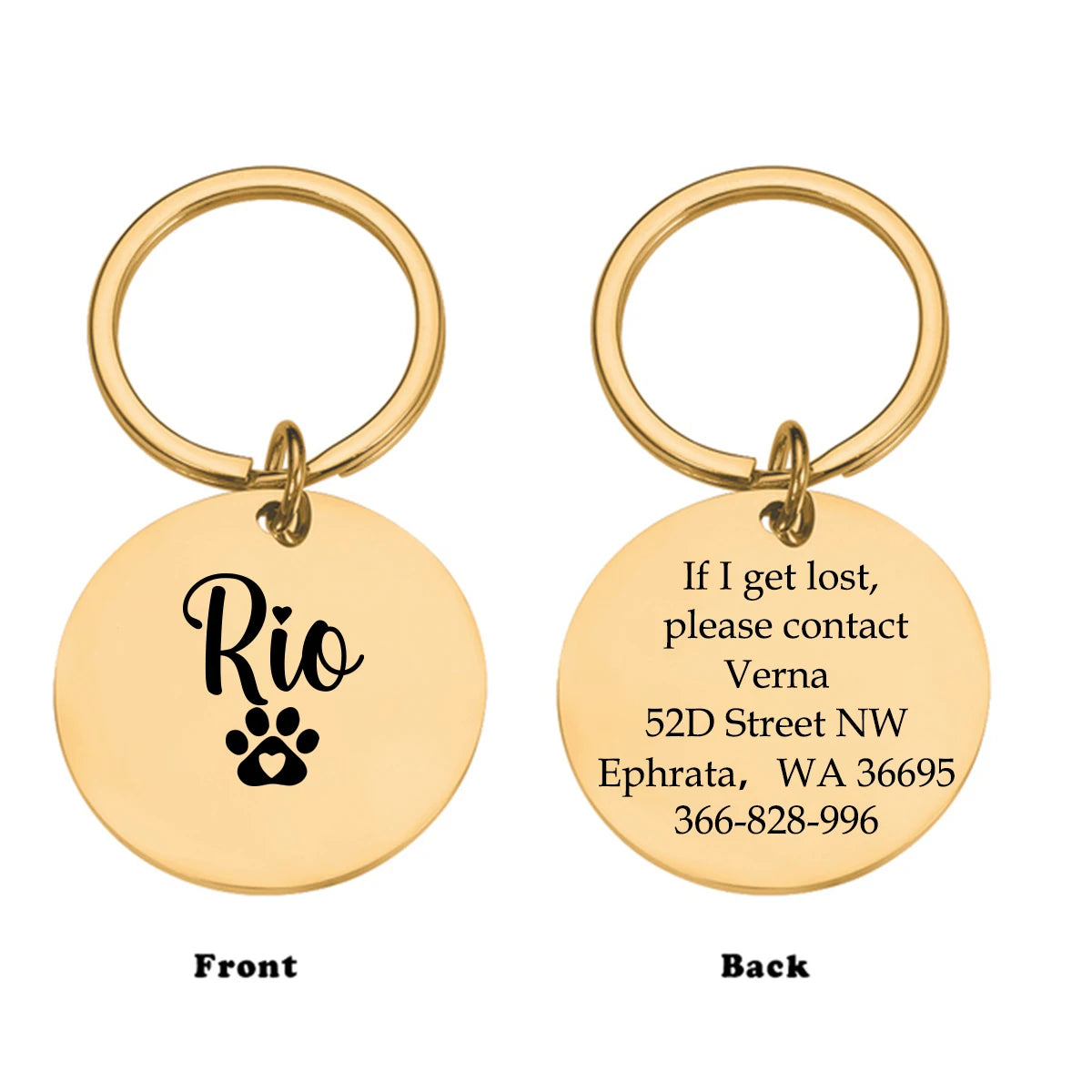 1pc Cartoon Personalized Text Personalized Dog Tags Customized Dog Collar With Name Customized Pet Print Medal For Pets