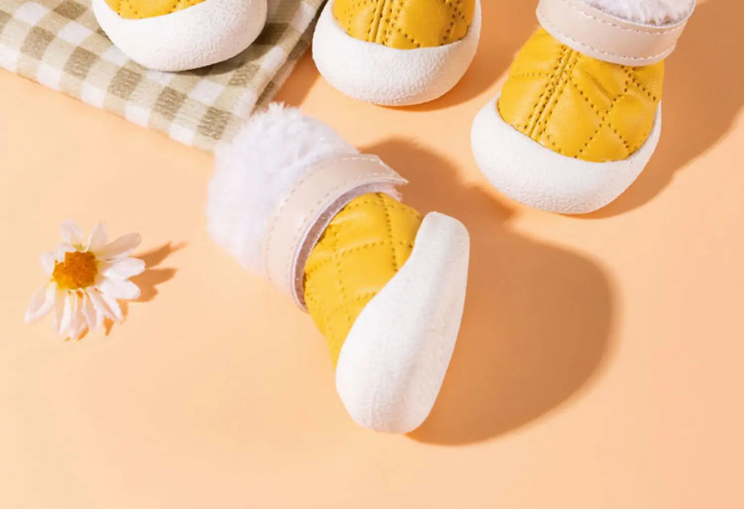 4pcs/set Pet Dog Shoes Winter Warm Shoes for Small Medium Dogs Anti-slip Puppy Rain Snow Boots Footwear Cat Dog Walking Sneakers