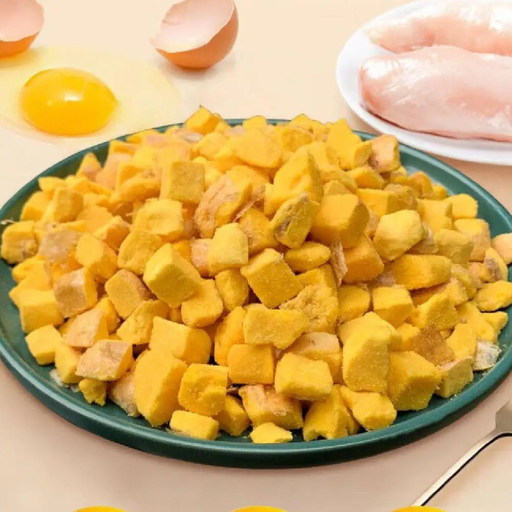 40g Freeze Dried Egg Yolk Granules Beautify Smoothing Freeze-dried Hair Cat To Pet Pets Healthy Food Snacks Cat Safe C7N3
