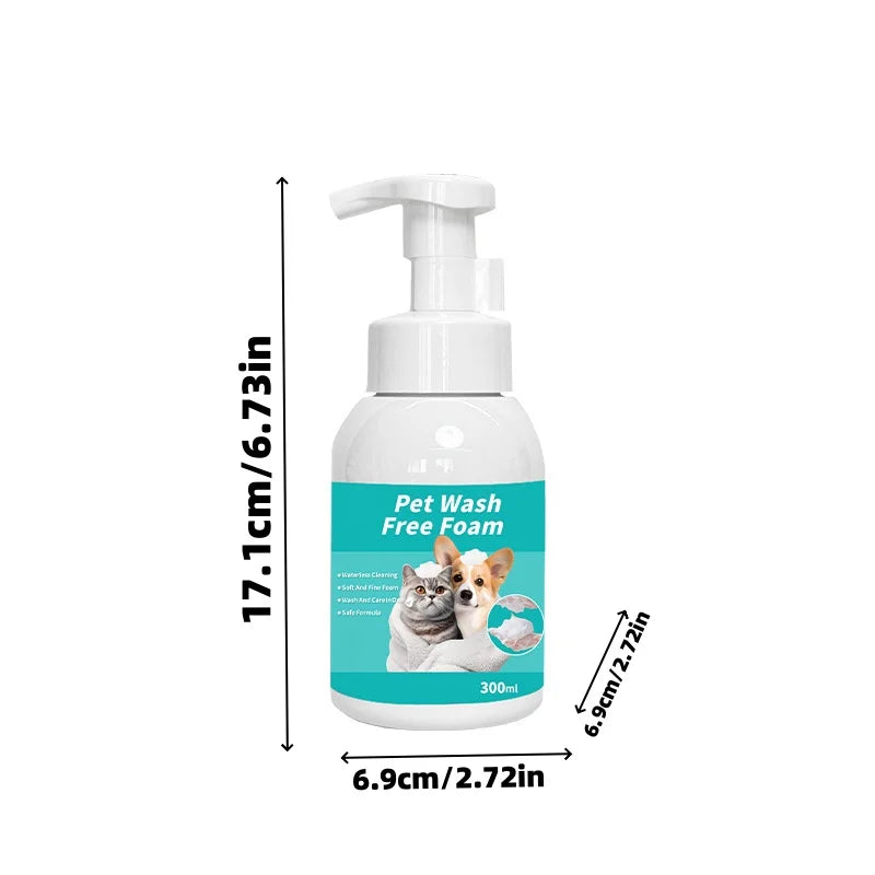 New Dry Cleaning Foam For Dogs And Cats Decontamination And Fragrance Leave-in Body Wash For Pets With Unscented Press