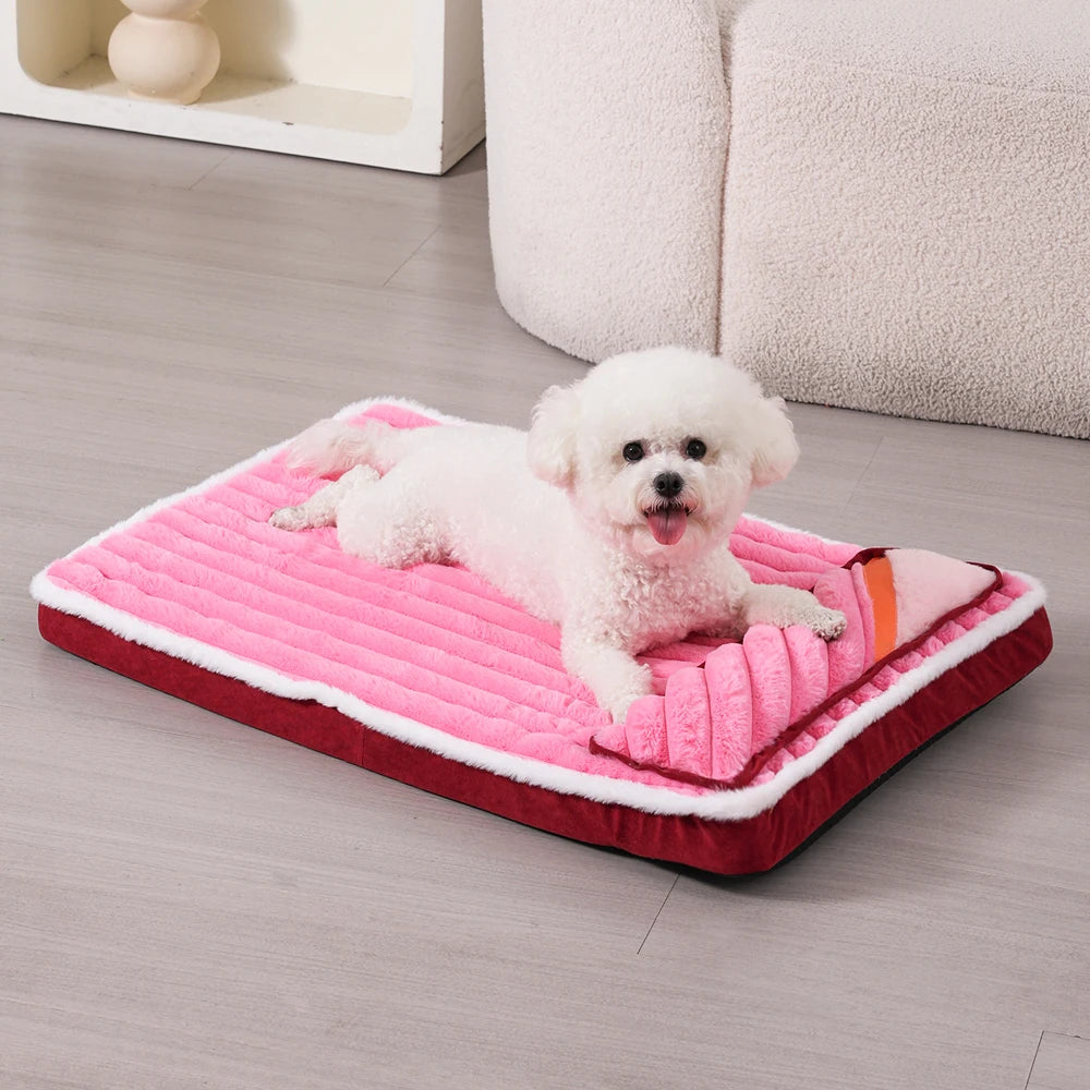 Medium Dog Kennel Washable Small Cat Nest Remolvable Elastic Cat Bed for Dog Sleeping Mat Puppy Sofa Cushion with pillow