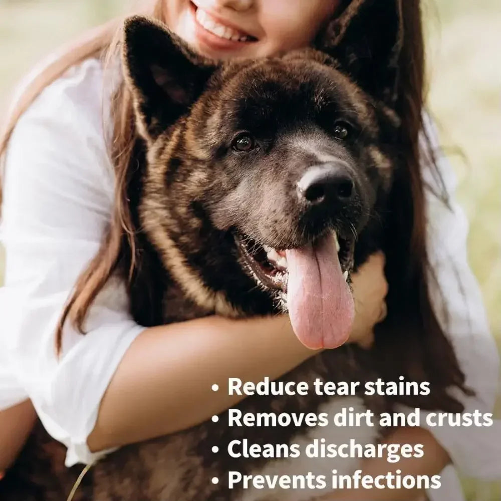 100pcs Pet Eye Wipes for Cats Dogs Tearmark Wet Wipes Cat and Dog Universal No Irritation Eye Care Cleaning Wipes Pet Supplies