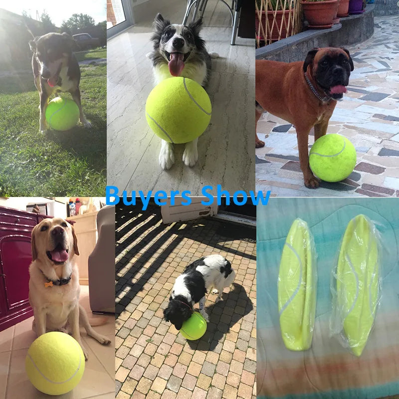 7/8/9.5Inch Dog Tennis Ball Giant Pet Toys for Dog Chewing Toy Signature Mega Jumbo Kids Ball Training Supplies Dropship Plush
