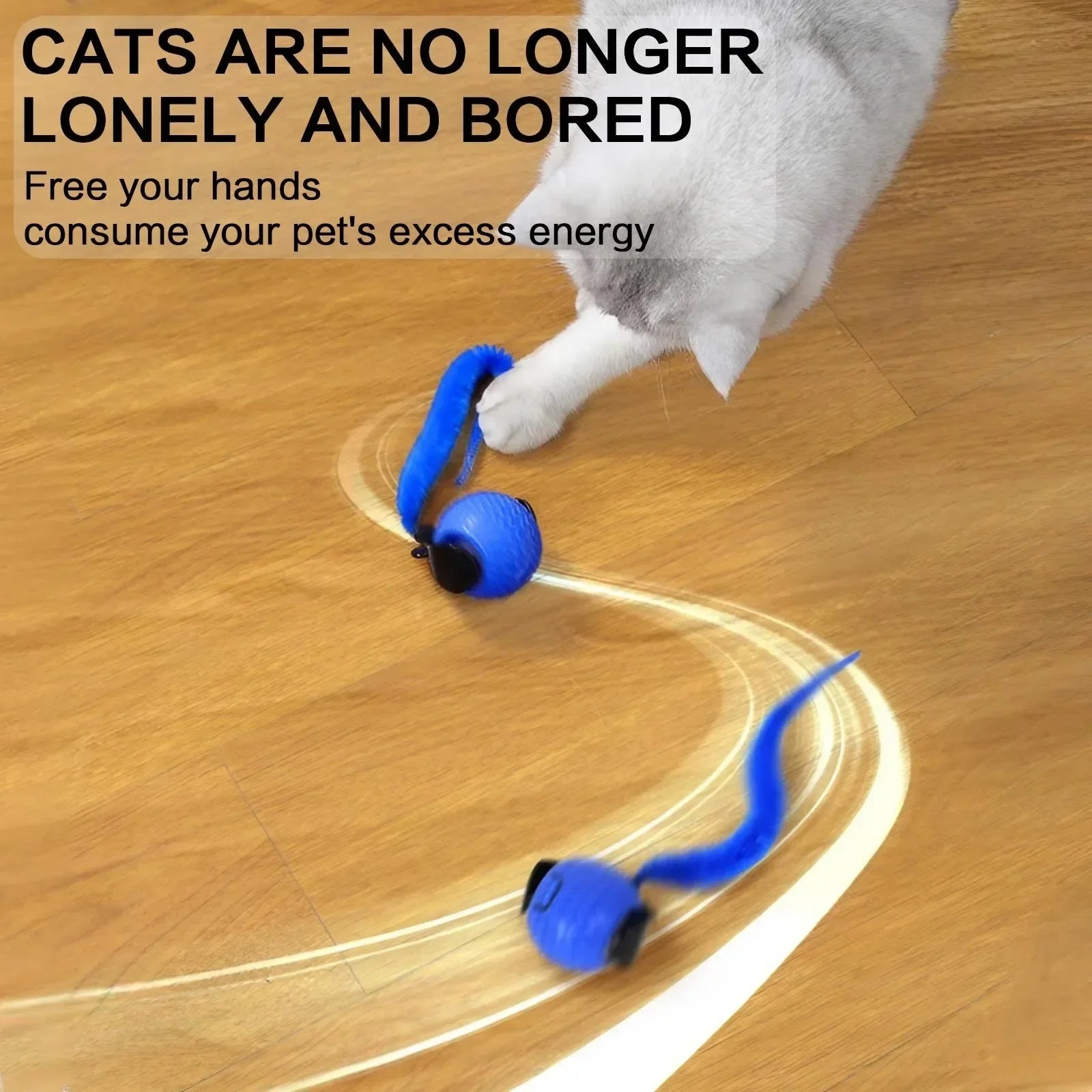 Automatic Rotating Smart Obstacle Avoidance LED Interactive Cat Toy 360 Degree Pet Playful Teasing Ball