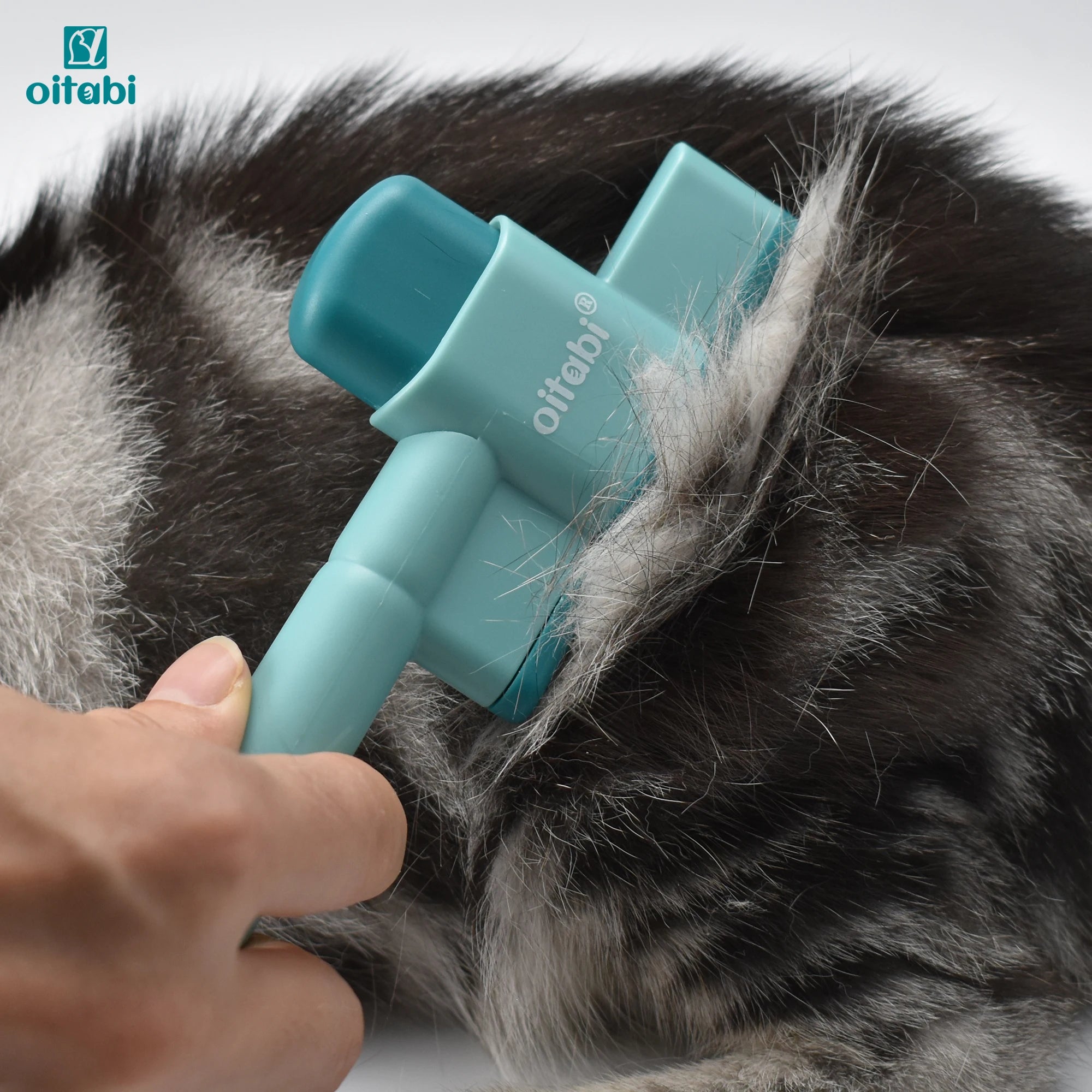 Oitabi 1/2PCS Flea Comb for Dogs and Cats with Release Button Fine Tooth Dog Comb for Pet Hair Removal, Cleaning Remove Fleas Eg