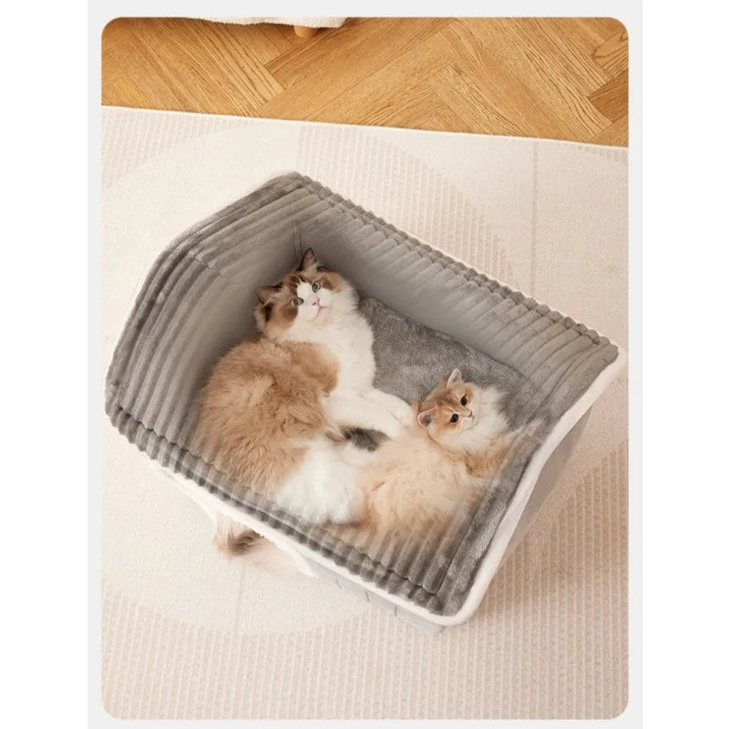 Winter Foldable Pet House Suitable for Puppies Kittens Puppies Cave Nests Portable Washable Dog Shelters Cat Nests Pet Supplies