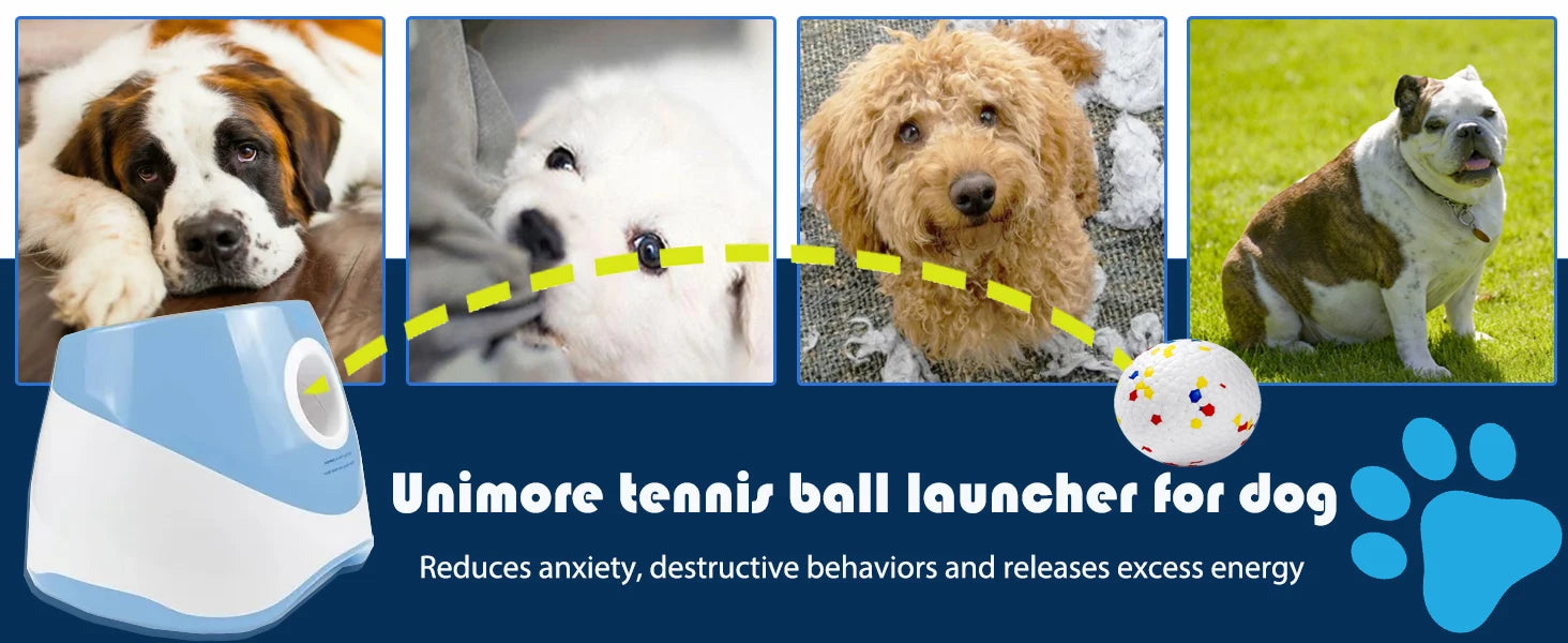 Dog Tennis Ball Launcher Dogs Chase Automatic Toys Automatic Fun Interactive Machine Fun Interactive Catapult Throw Rechargable