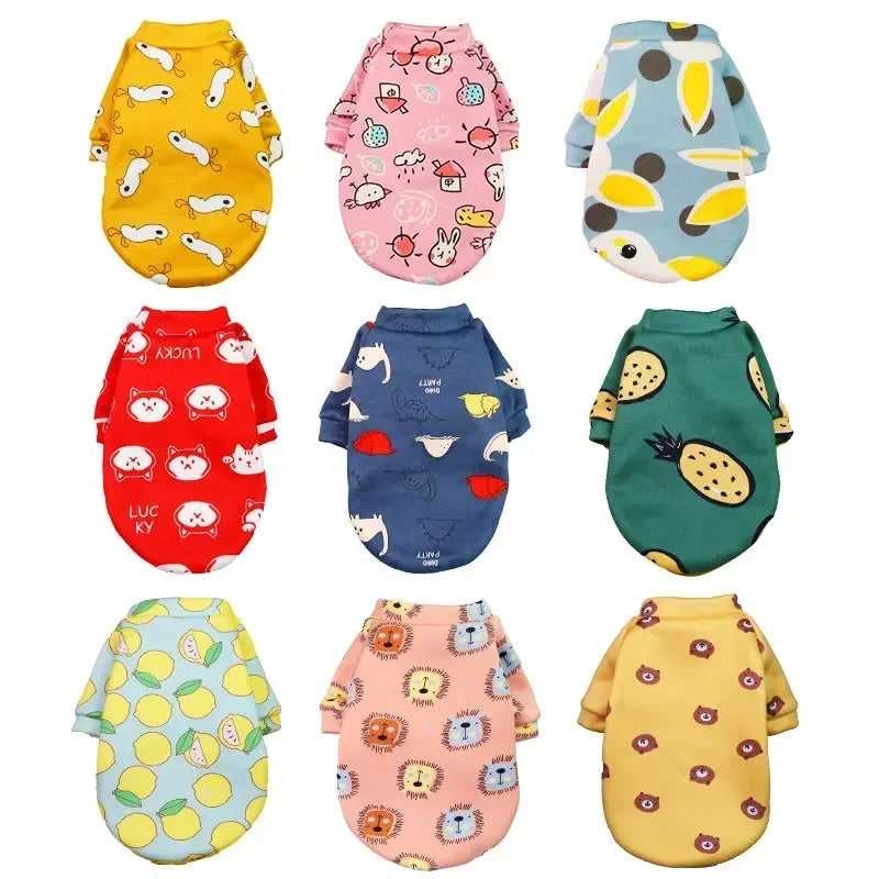 Small Dog Hoodie Coat Winter Warm Pet Clothes for Bulldog Chihuahua Shih Tzu Sweatshirt Puppy Cat Pullover Dogs