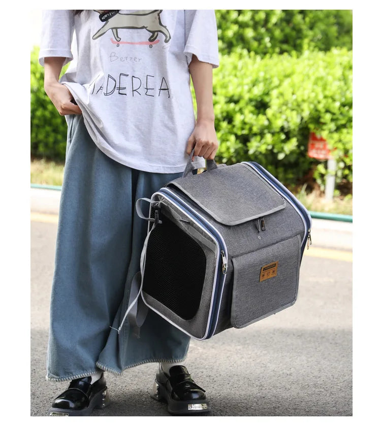 Mo Chong Car-mounted Pet Bag, a Portable Handheld and Backpack for Outdoor Use. Nordic-style Bicycle-mounted Cat Bag and Dog Bag