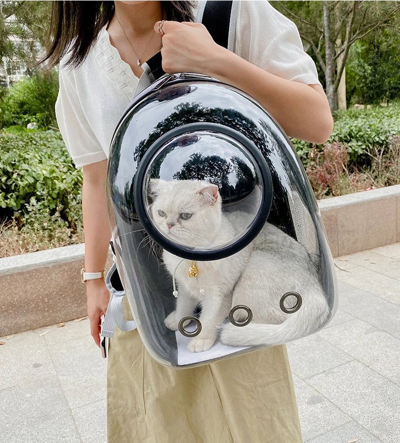 Cat Carrier Bag Outdoor Pet Shoulder bag Carriers Backpack Breathable Portable Travel Transparent Bag For Small Dogs Cats
