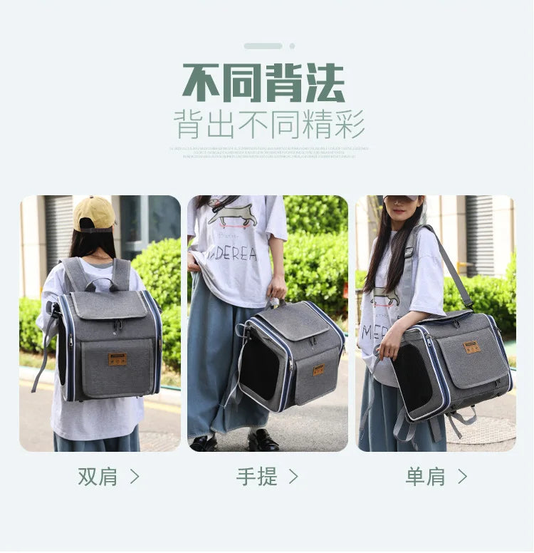 Mo Chong Car-mounted Pet Bag, a Portable Handheld and Backpack for Outdoor Use. Nordic-style Bicycle-mounted Cat Bag and Dog Bag