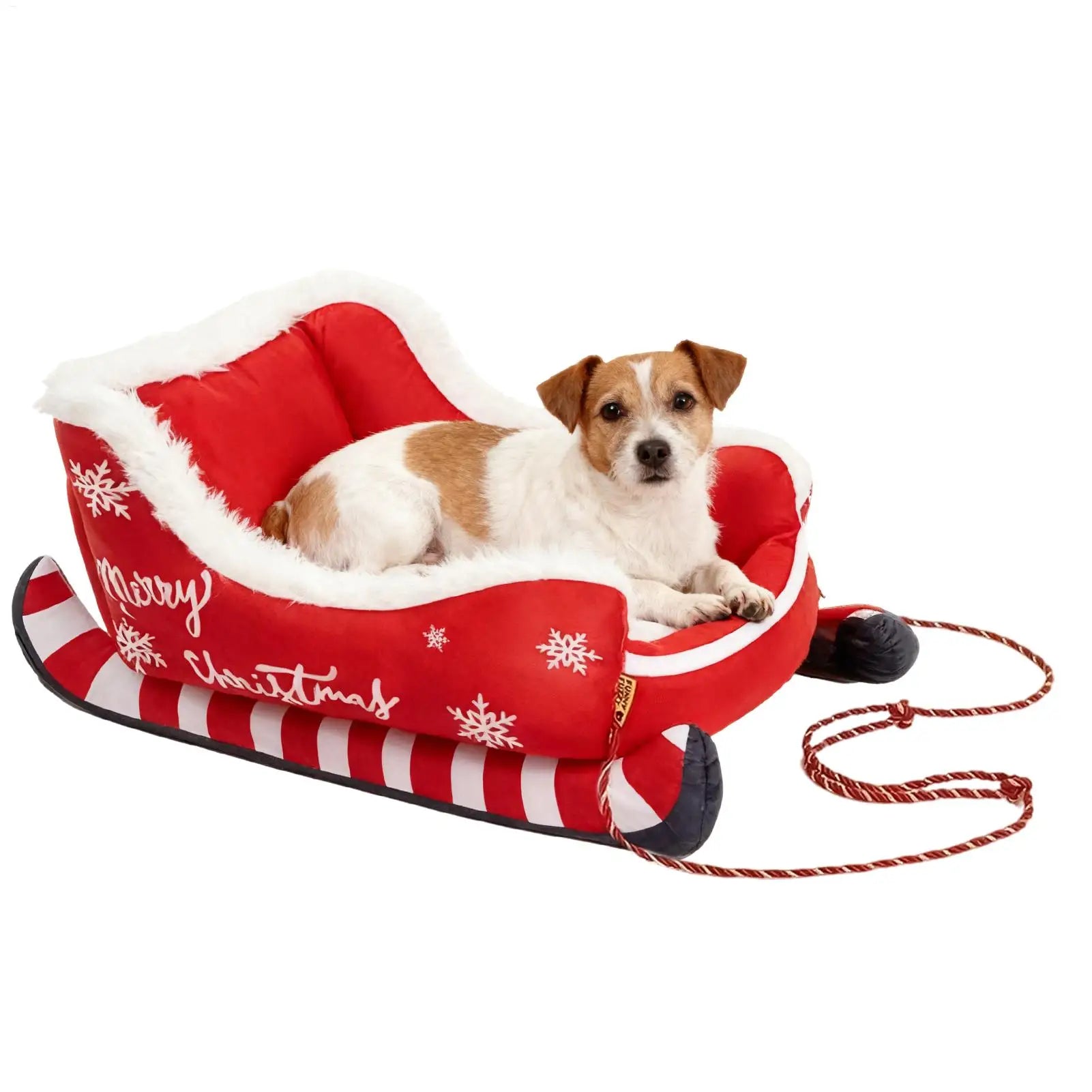 Christmas Cat Bed Cushion Warm with Non-slip Base Washable Dog Bed for Winter Puppy Animal Indoor Outdoor Outside Car Sofa Crate