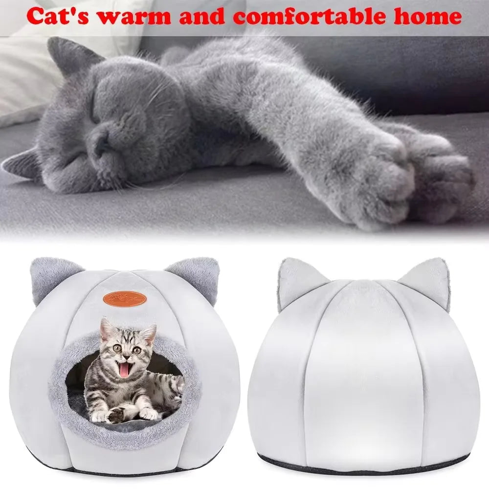 Winter Warm Cat Nest Soft Material Three Models Comfortable Mat Bottom Waterproof Pet Nest House Living Room Bedroom Deep Sleep