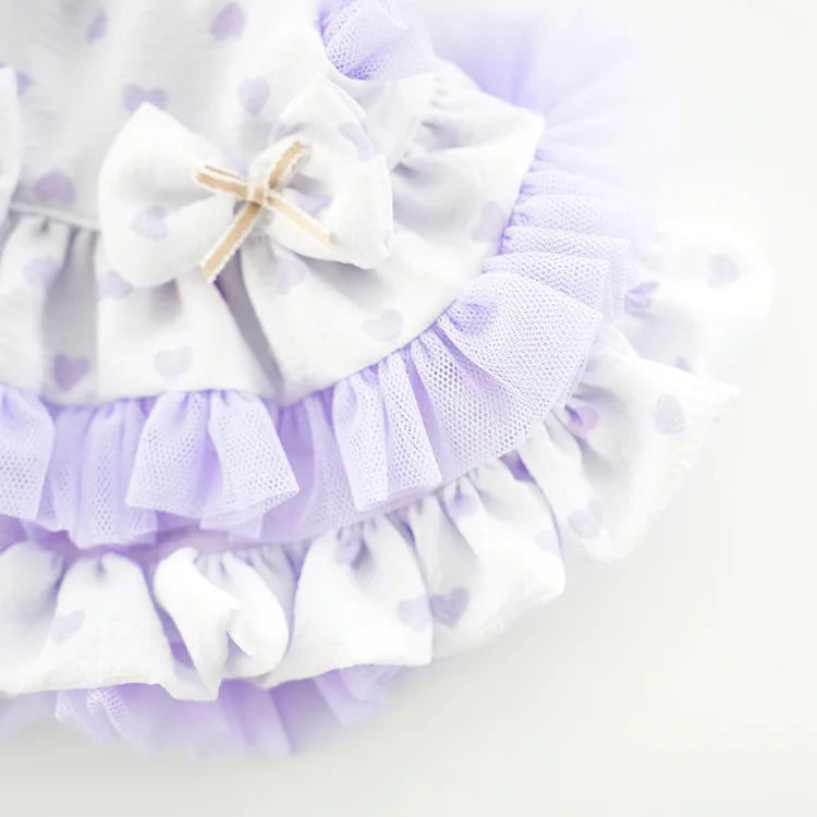 Dog clothes spring and summer thin cat princess skirt tutu skirt suspender lolita small dog teddy pet