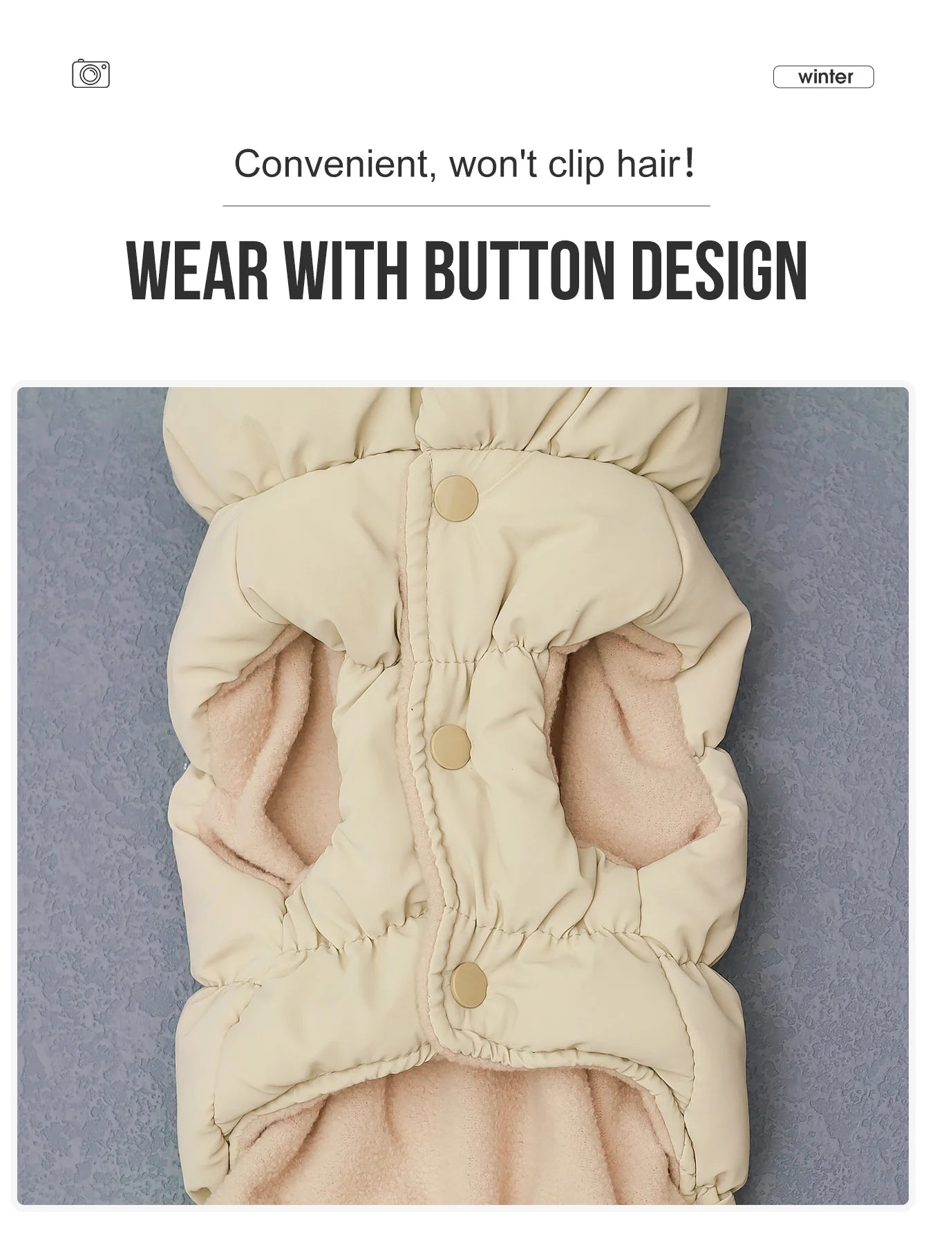 Dog Jacket For Autumn/Winter, Pet Coat, 3-Layer Thick Warm Outerwear, Suitable For Small To Medium Dogs Like Poodle, Teddy, York