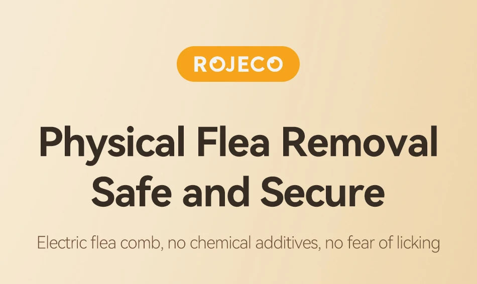 ROJECO Electric Flea Comb Anti Lice Grabber Brush Flea Removal Brush Multifunctional Comb Pet Dog Cat Hair Cleaner Accessories