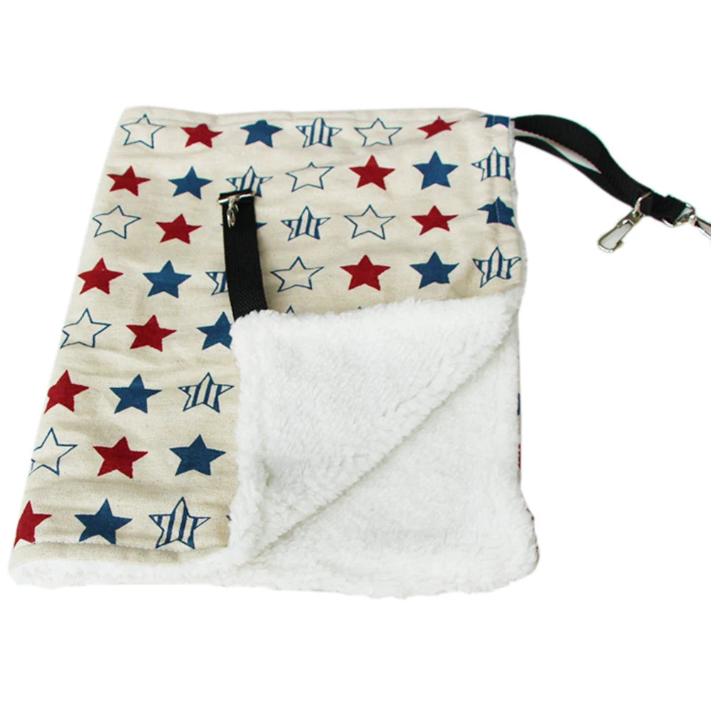 Plush Cat Hammock Autumn Winter Pet Mats for Cats Hamster Adjustable Hammocks Kitten Accessories Supplies Hanging Cage Bed