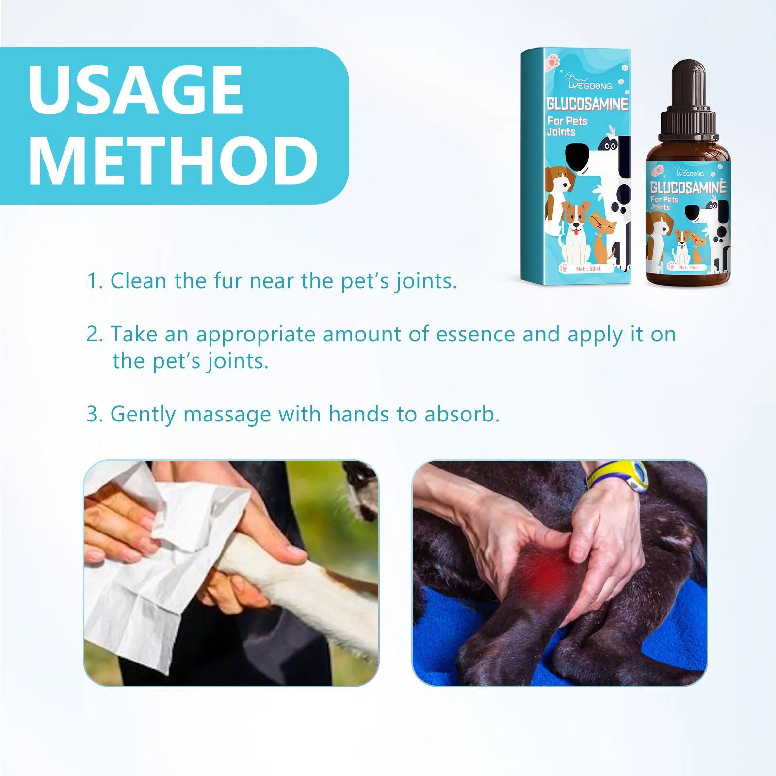 Dog Joint Glucosamine Drop Joint Hip Relief Joint Care Supplement Arthritis Deformities Repair Condition Bone Pet Body Care Drop