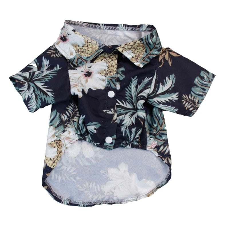 Hawaii Summer Dogs T Shirt For French Bulldog Chihuahua Clothes For Small Dogs Puppy Vest Yorkie Clothing Cats Pet Products