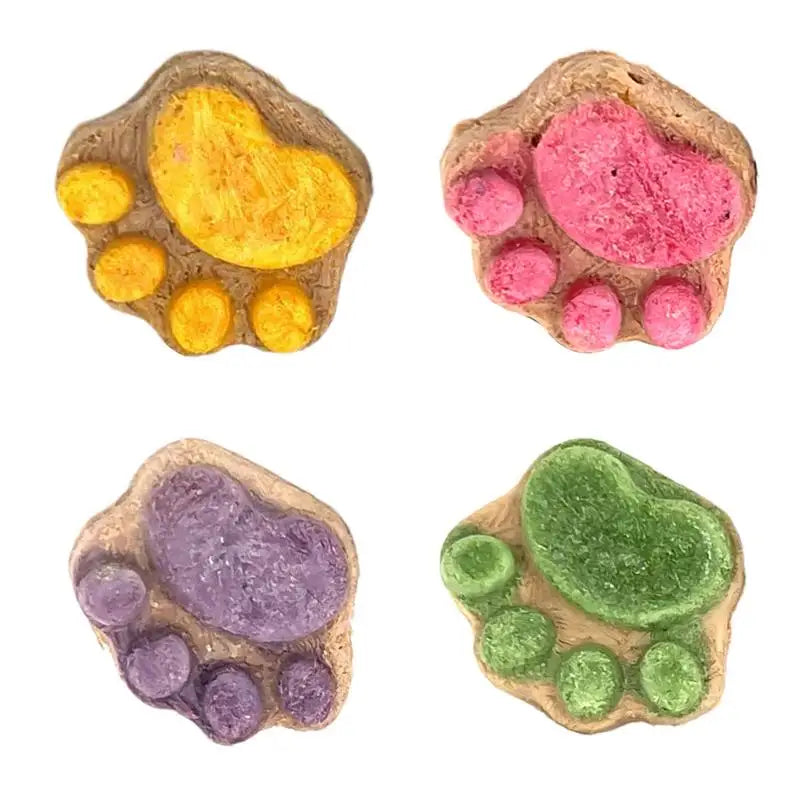 Paw Shape Cat Snack Natural Freeze-dried Cat Paw Footprint Shaped Biscuits Cat Treats Oral Cleaning For Cats Pets