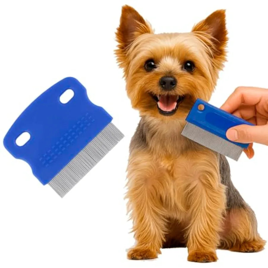 Dog Grooming Comb for Tear Stain and Mucus Removal Gentle Eye Crust and Stain Cleaner Ideal for Daily Use in Pet Care Set of 2