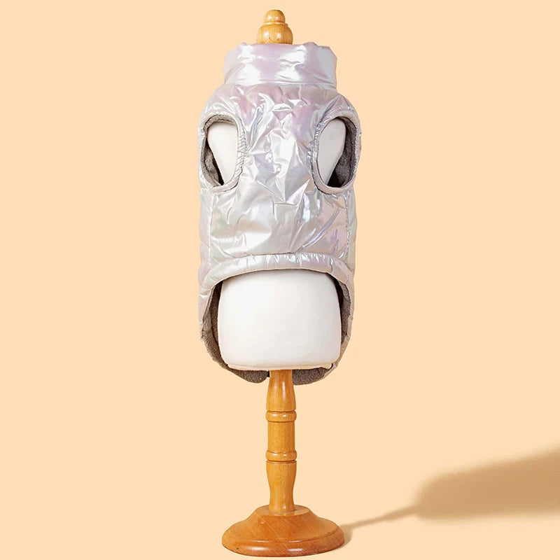 Christmas pet dog and cat clothing for autumn and winter, waterproof gradient color vest with fleece warmth pet clothing supplie