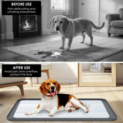 Dog Toilet Silicone Pee Pad Holder Foldable Leak Proof Foldable Puppy Potty Training Pad for Floor Protection Pet Supplies