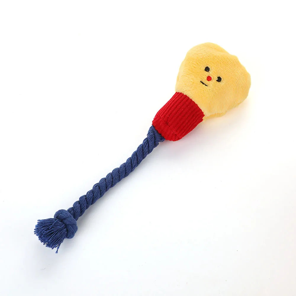 Cute Light Bulb Plush Dog Toy - Squeaky Pet Chew Toy Durable Soft Plush Toy for Cats Dogs Puppies Pet Supplies