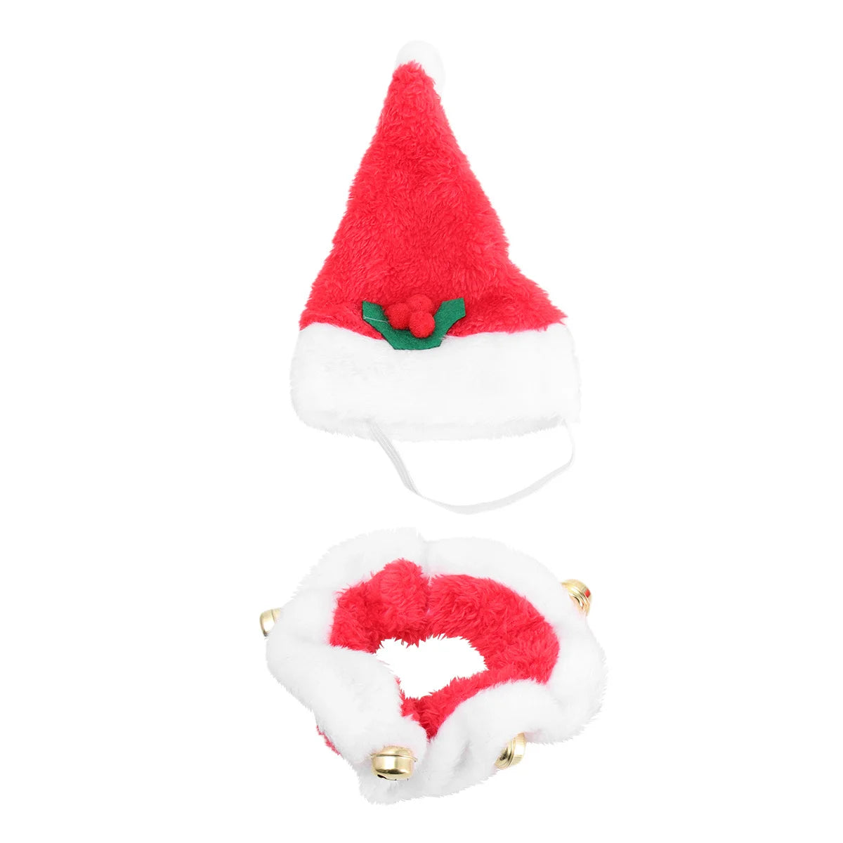 Pet Santa Hat Collar Set Size S Fashion Christmas Dog Cat Holiday Wedding Outfit Pet Santa Hat Dog Chrsitmas Accessory