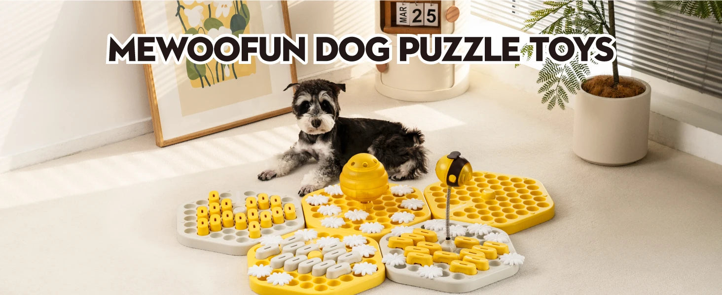 MEWOOFUN Dog Puzzle Toys Slow Feeder Toy Interactive Puzzle Game Dog Toys for dogs Cat Puzzle Toys Level 3