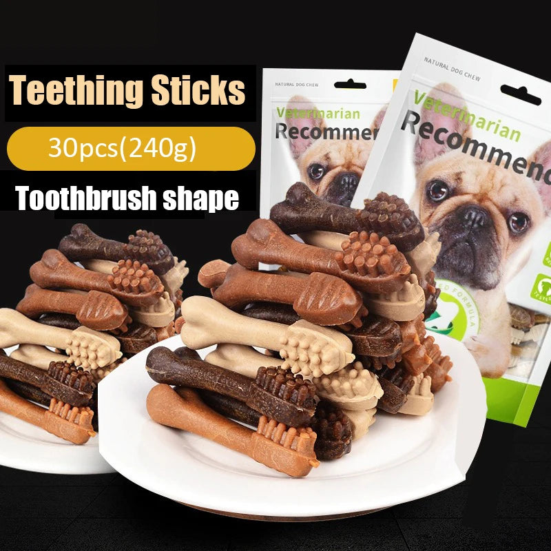New Dog Bruxism Stick Toothbrush Bone Shape Fresh Natural Nutrition Healthy Adult Dogs Puppy Training Rewards Pet Food Snacks