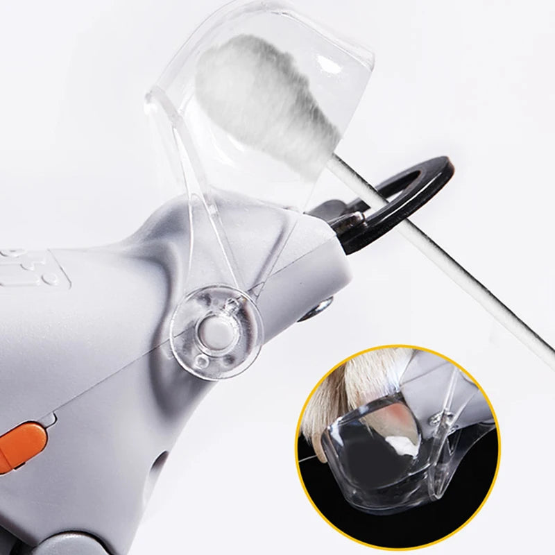 LED Light Pet Nail Clipper with Magnifier | Safe Nail Trimmer for Dogs & Cats | Precision Grooming Tool with Anti-Slip Handle