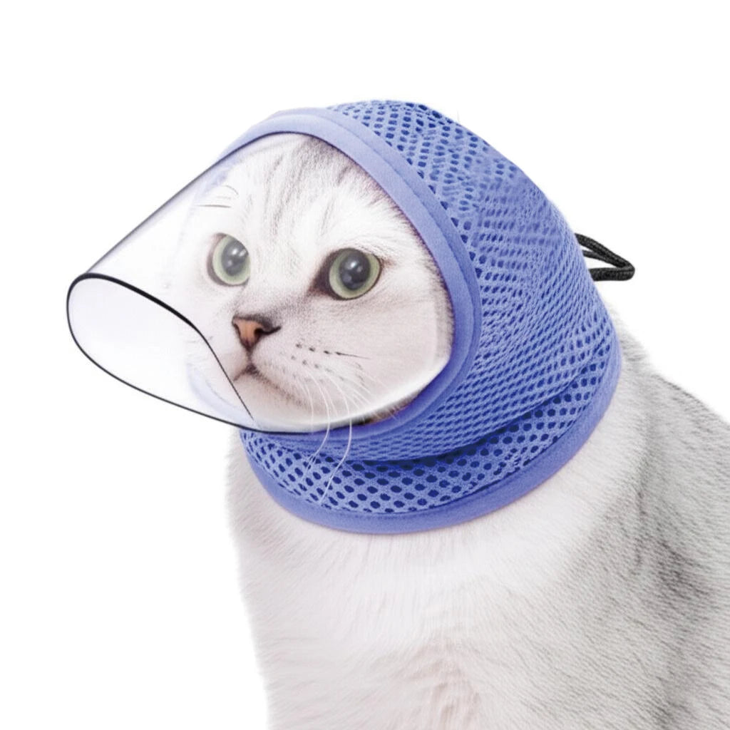 New Kitty Headgear Anti-Licking Anti-Scratch Prevent Eating Not Blocking The View Breathable Cat Mask Pet Supplies
