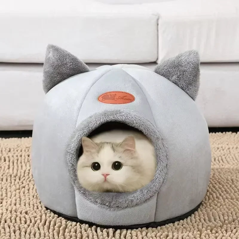 Winter Warm Cat Nest Soft Material Three Models Comfortable Mat Bottom Waterproof Pet Nest House Living Room Bedroom Deep Sleep