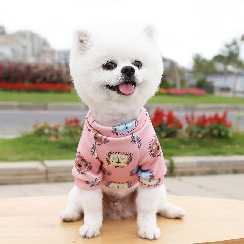 Small Dog Hoodie Coat Winter Warm Pet Clothes for Bulldog Chihuahua Shih Tzu Sweatshirt Puppy Cat Pullover Dogs