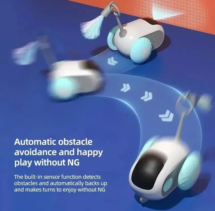 Electric cat toy remote control sports car self entertainment toy suitable for cats indoor interactive intelligent sports car