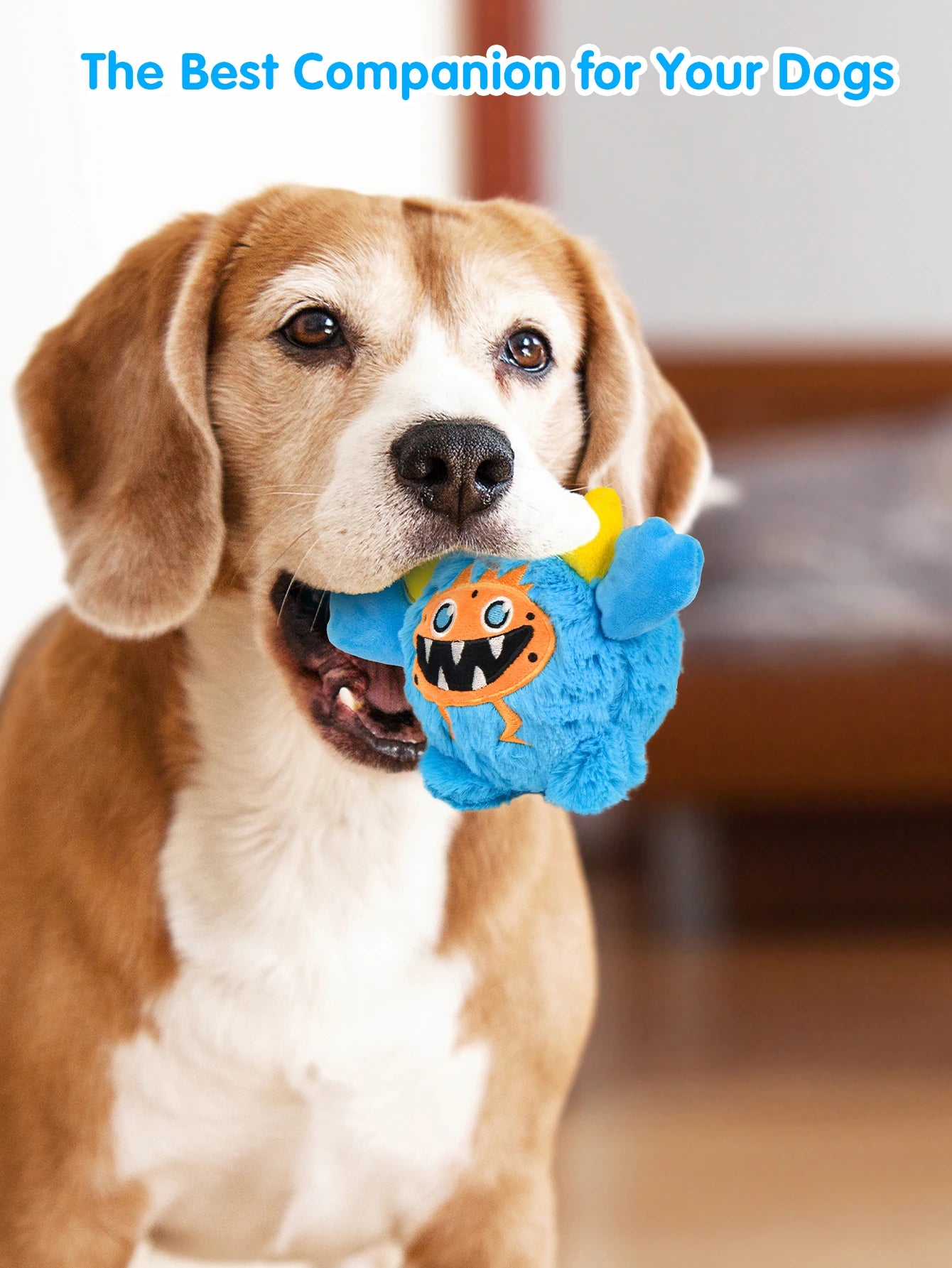 1 Pcs Active Moving Dog Plush Squeaky Small Balls Enjoying Dog Interactive Toys 2-in-1 Designer Pet Gift For Halloween