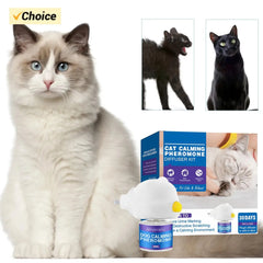 Pet Calming Diffuser Kit - Cat Pheromones Calming Diffuser Anxiety & Stress  (1 Diffuser + 1/2 Refill 48ml Vial) - 60 Days