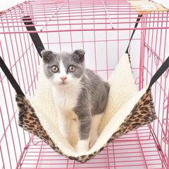Plush Cat Hammock Autumn Winter Pet Mats for Cats Hamster Adjustable Hammocks Kitten Accessories Supplies Hanging Cage Bed