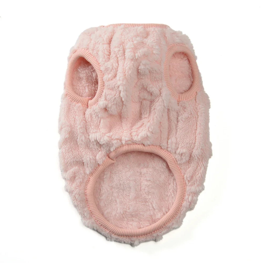 Fleece Warm Dog Cloth Sleeveless Soft Cozy Plush Vest Puppy Winter Overall for Small Medium Pet Sweatshirt  for Dog and Cat