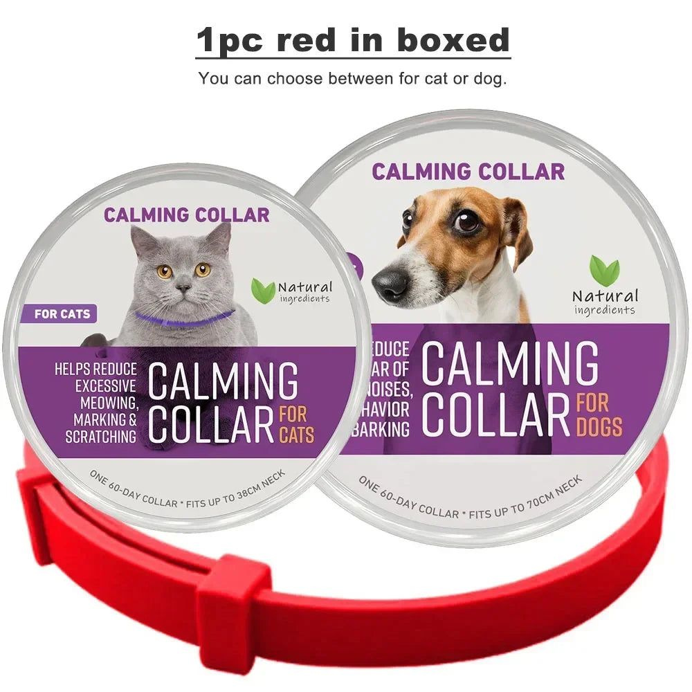 Natural Dog Pheromone Calm Collars Calming Collar for Dogs Cats Pet Relief Anxiety Stress Separation Relieve Bad Behavior 60Days
